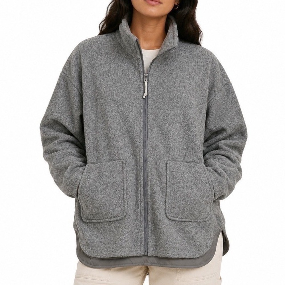Patagonia Womens Better Sweater Oversized Fleece Coat Birch Gray NWT Large $179